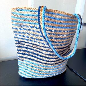 Loren Stripe Jute Tote